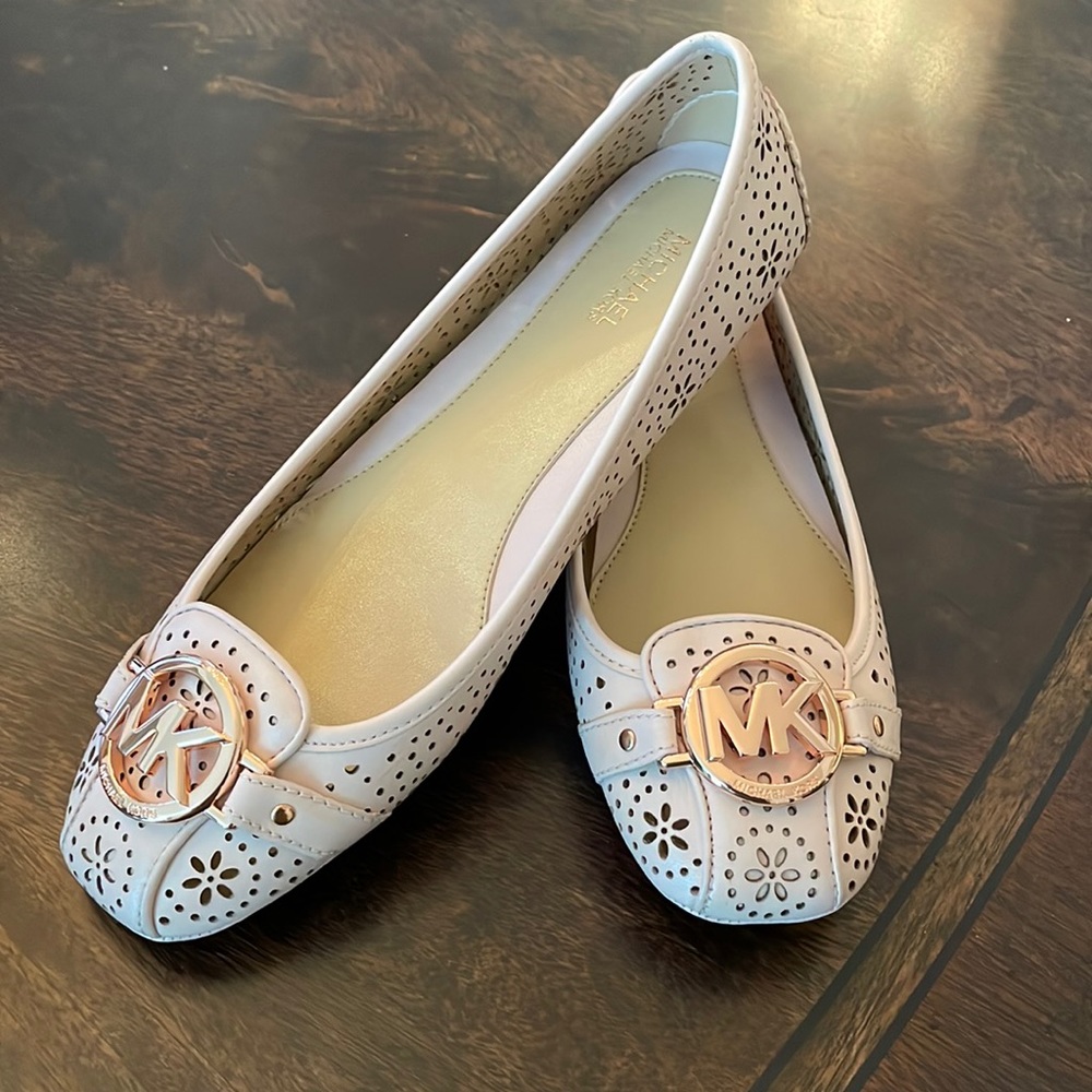 Micheal Kors Soft Pink Leather Fulton Moc